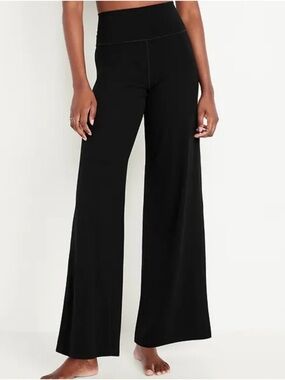 High-Waist Wide-Leg Women’s Pants - Black